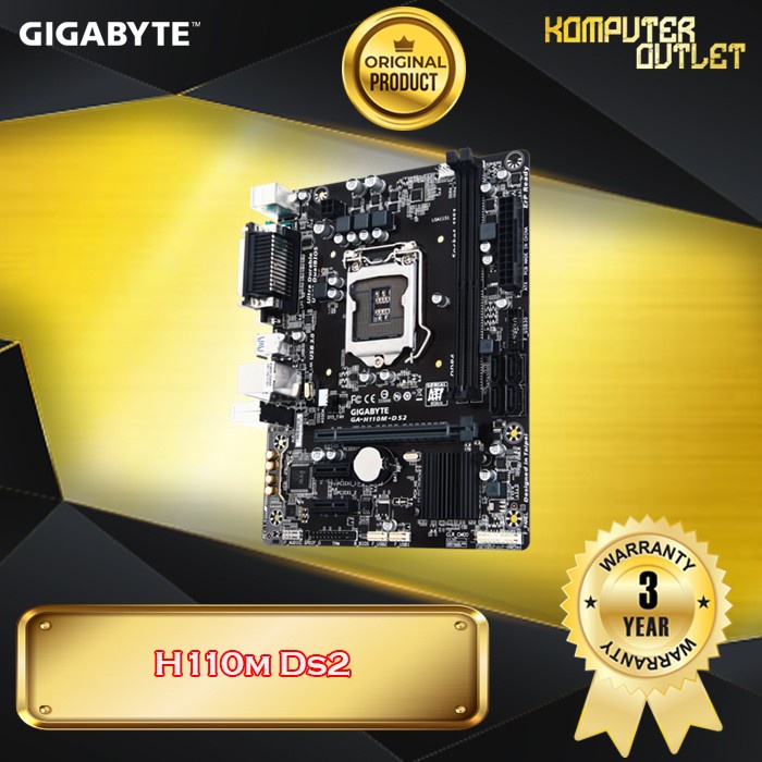 Jual GIGABYTE H110M DS2 MOTHERBOARD INTEL GEN 6 7 (LGA 1151 DDR4) H110MDS2 Shopee Indonesia