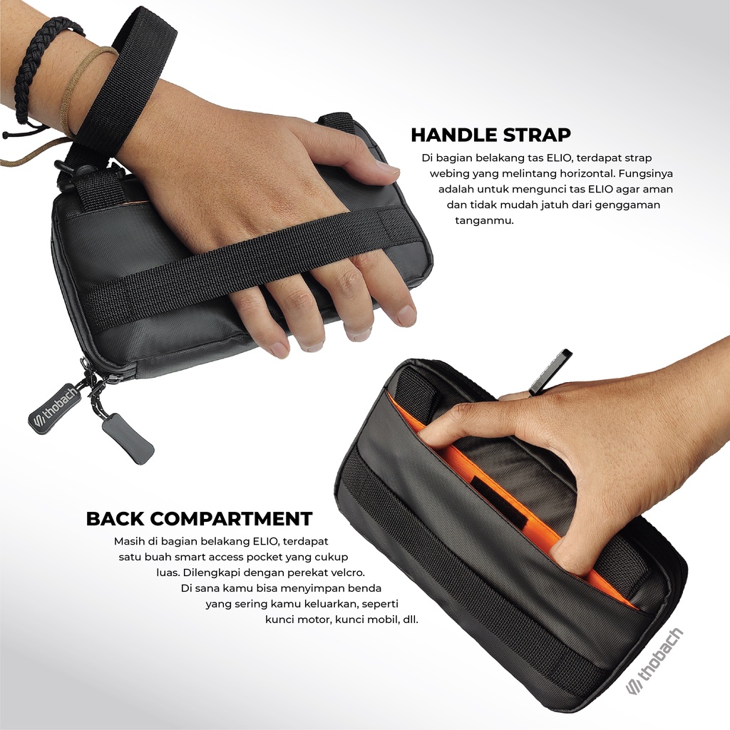 THOBACH - SLING POUCH WATERPROOF ELIO SLING PHONE SELEMPANG HAND BAG ANTI AIR DOMPET PRIA WANITA