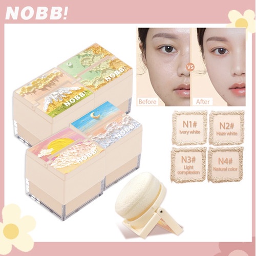 [BPOM][100%ORI&amp;READY]NOBB！Filter Soft Fog Small Cube Sugar Loose Powder -Oil Control Brightening Loose Powder N55501