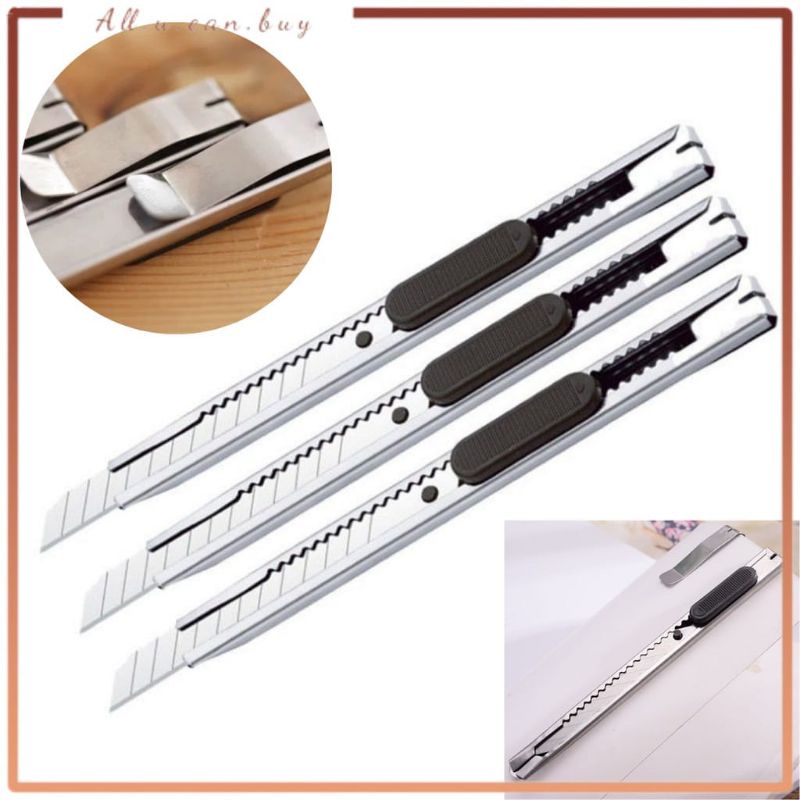 

Pisau Cutter Piso Cutter cuter kater STAINLEES Pemotong kertas ATK Murah