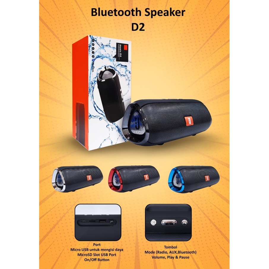 SPEAKER BLUETOOTH JBL 006 / D2 / TG113 / P7+ CHARGE MINI SUARA MANTAP BETUL