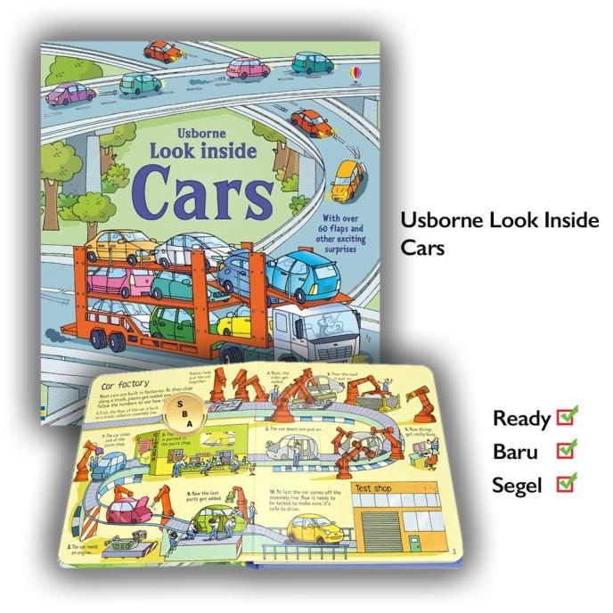 

Buku Usborne Look Inside Cars Boardbook Lift the Flap