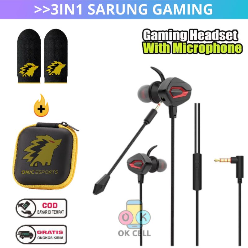 3in1 Headset Earphone Gaming Full Bass Ear phone High Quality