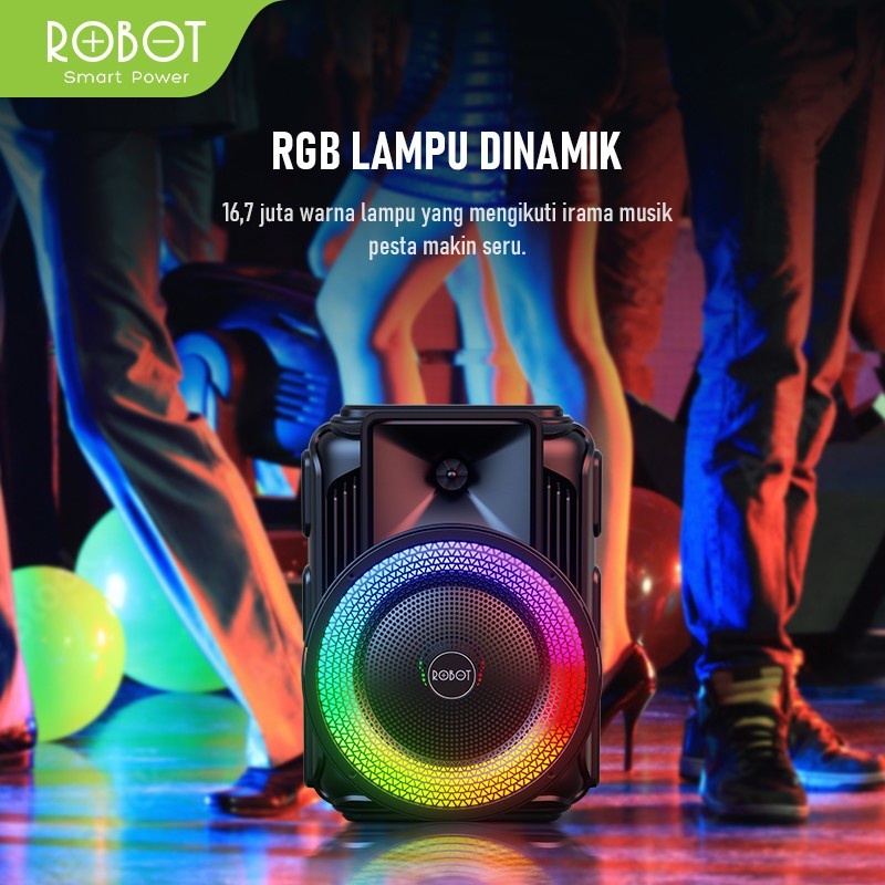 Robot RB500 RGB Karaoke Bluetooth 5.0 Speaker Mic Wireless Super Bass