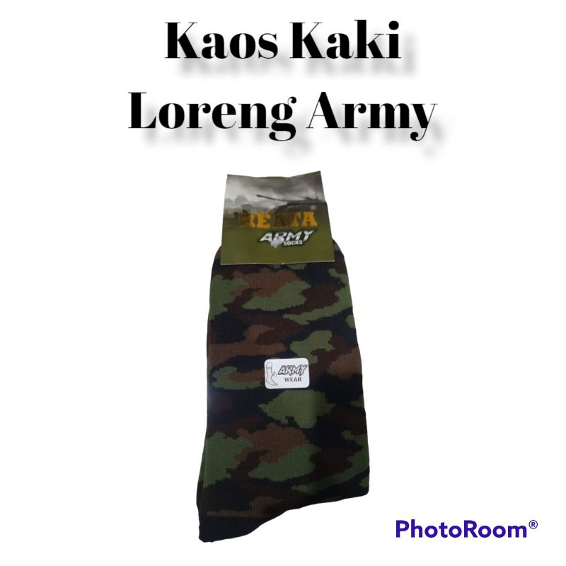 Kaos Kaki Tentara Pdl Motif Loreng Panjang Tebal KaosKaki Outdoor Bahan Katun Spandek