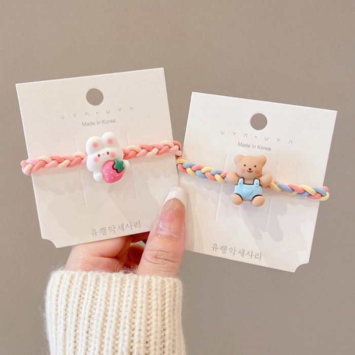 Gelang Karet Rambut Bear Anak Perempuan Motif Unicorn Kado Cewek Tali