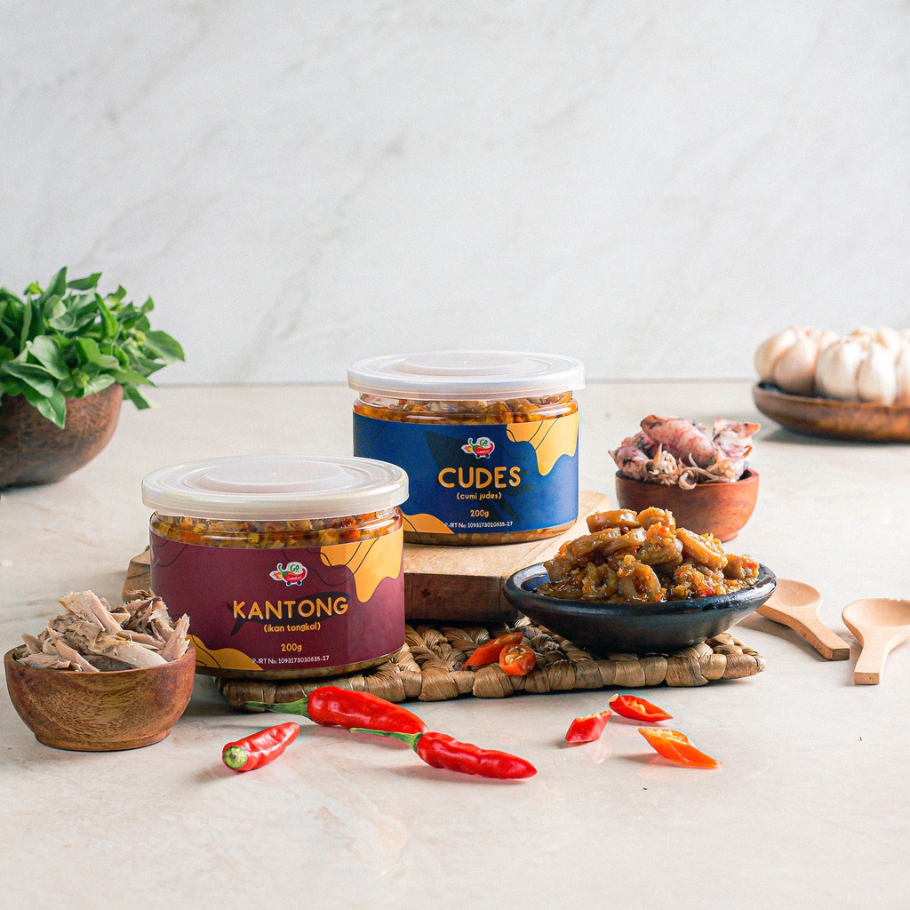 

Gosambel Paket 2 Varian rasa CUDES KANTONG 200gram Sambal Lauk Pedas Rumahan