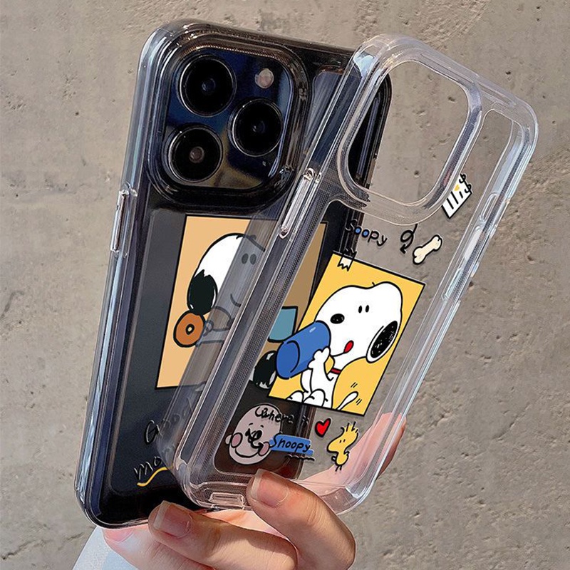 Lucu Minum Dong Soft Phone Case Kompatibel Untuk IPhone Casing14 11 13 12 Pro XS Max X XR 78 6 6S Plus Shockproof Transparan TPU Cover