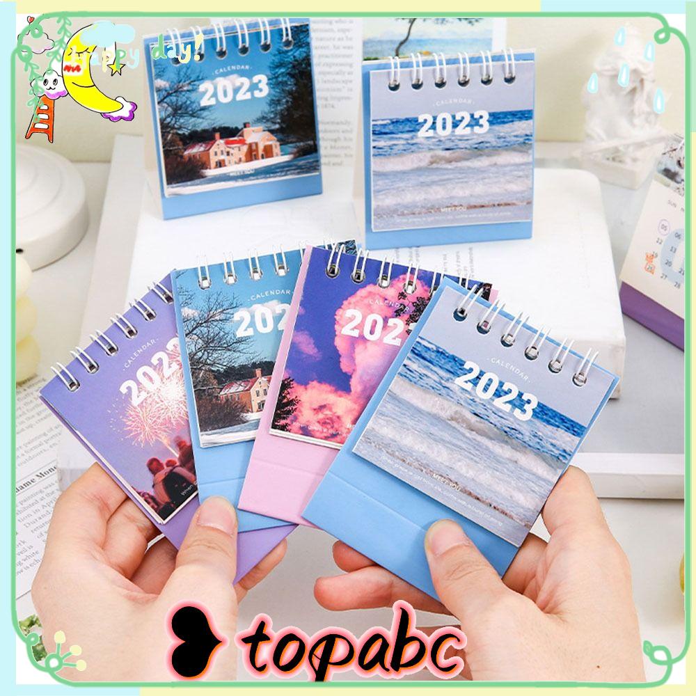 Top Kalender Mini Record Printing Calendar Portable Monthly Planner Aksesoris Meja