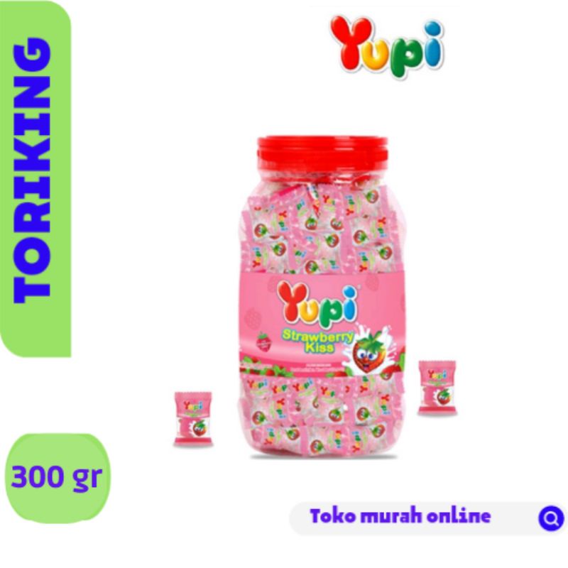 

PERMEN YUPI STRAWBERRY KISS - TOPLES 300gram