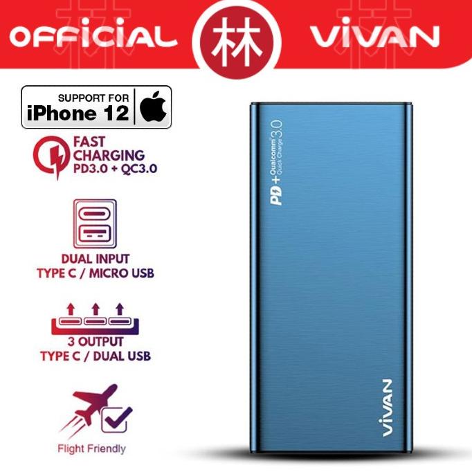 Vivan Vpb-F10S 10000Mah Two Way 18W Quick Charge Powerbank