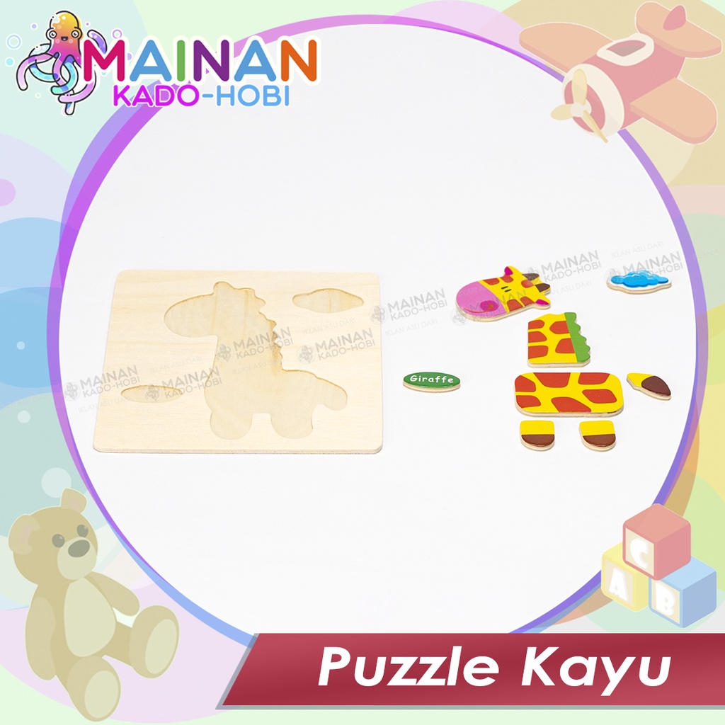 KADO CHRISTMAS NATAL MAINAN  ANAK PUZZLE TOYS ANIMAL GIRAFFE