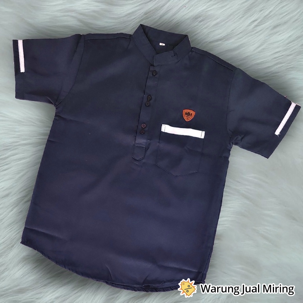 Baju Koko Kurta Anak 5-14 Tahun Remaja Laki Lengan Pendek Katun Atasan Muslim Pria Santri Kokoh Pakistan Modern Kemeja Tangan Kantong Adem Lembut Serap Keringat Lebaran Murah Polos Warna Putih Manasik Usia Umur Tahun Kelas 1 2 3 4 6 7 8 9 10 11 12 13 15