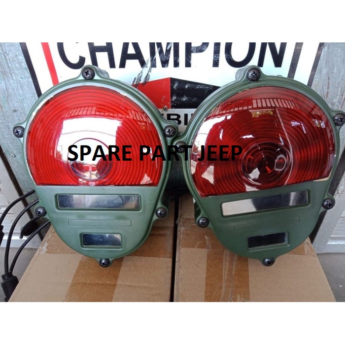 Lampu Tengkorak Military Merah Belakang Jeep Willys