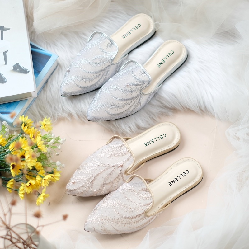 CELLENE Slipper Siena SERI 3 | flat shoes brukat selop wedding shoes