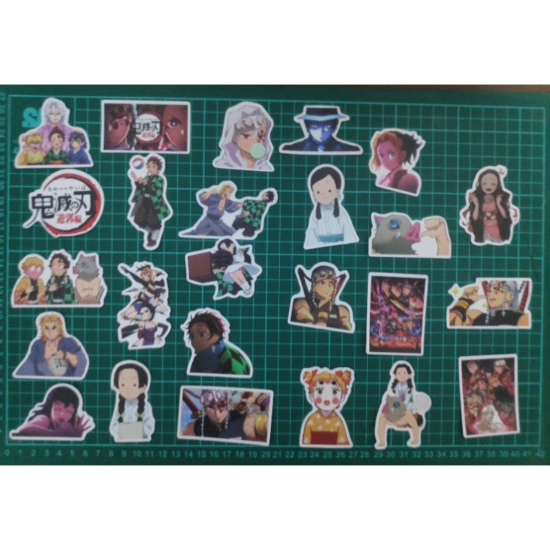 

25pcs Sticker Set Demon Slayer Anime Kimetsu no Yaiba Gambar Tempel Stiker Laptop HP Motor Kulkas Aesthetic Estetik