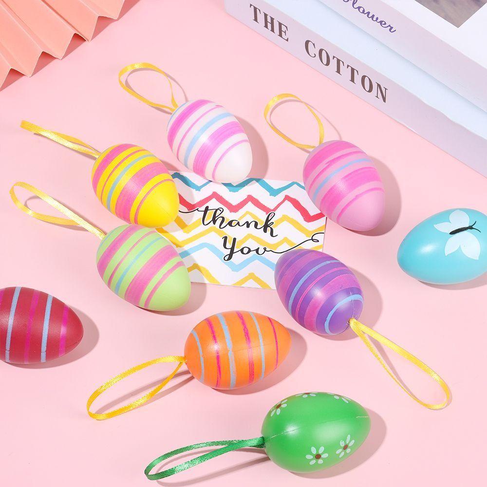 PREVA 12/24Pcs Easter Eggs Easter Decoration DIY Crafts Favor Kids Gifts Artificial Eggs