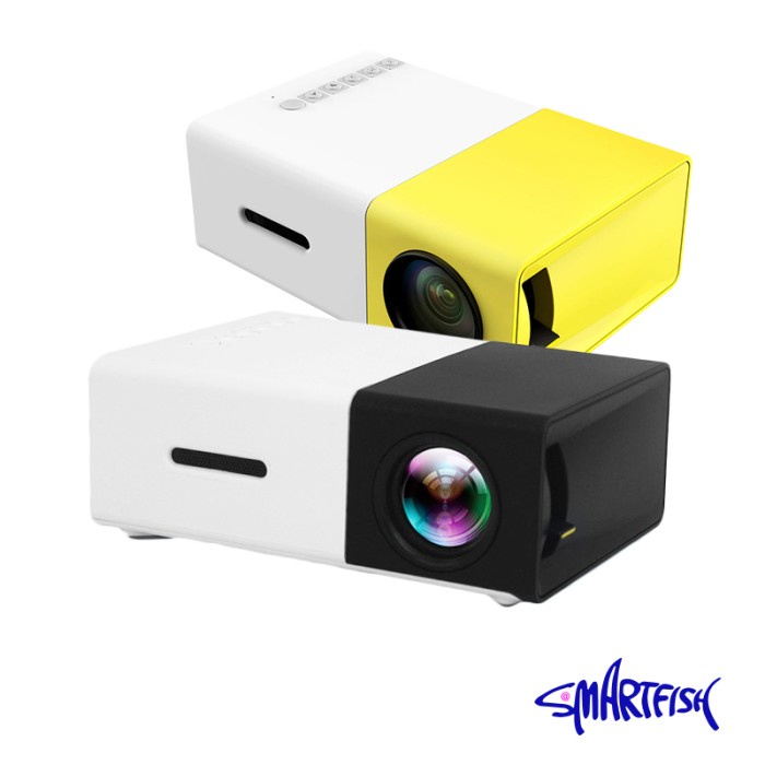 Smartfish Hd Led Projector Mini Proyektor 1080Hd Home Theater Led