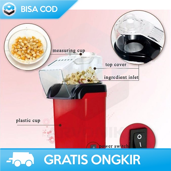 MESIN POPCORN PORTABLE ALAT PEMBUAT POPCORN MINIJOY PRAKTIS 1200W 220V