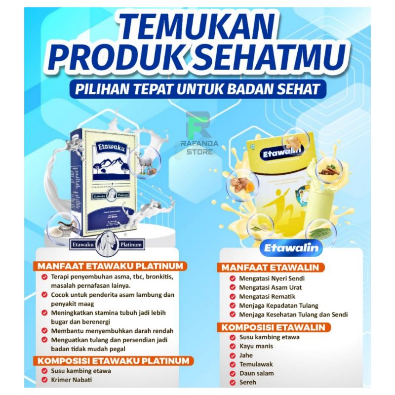 Etawaku Platinum Susu Kambing 200 gram  Etawa Provit Bubuk Krimer Nabati