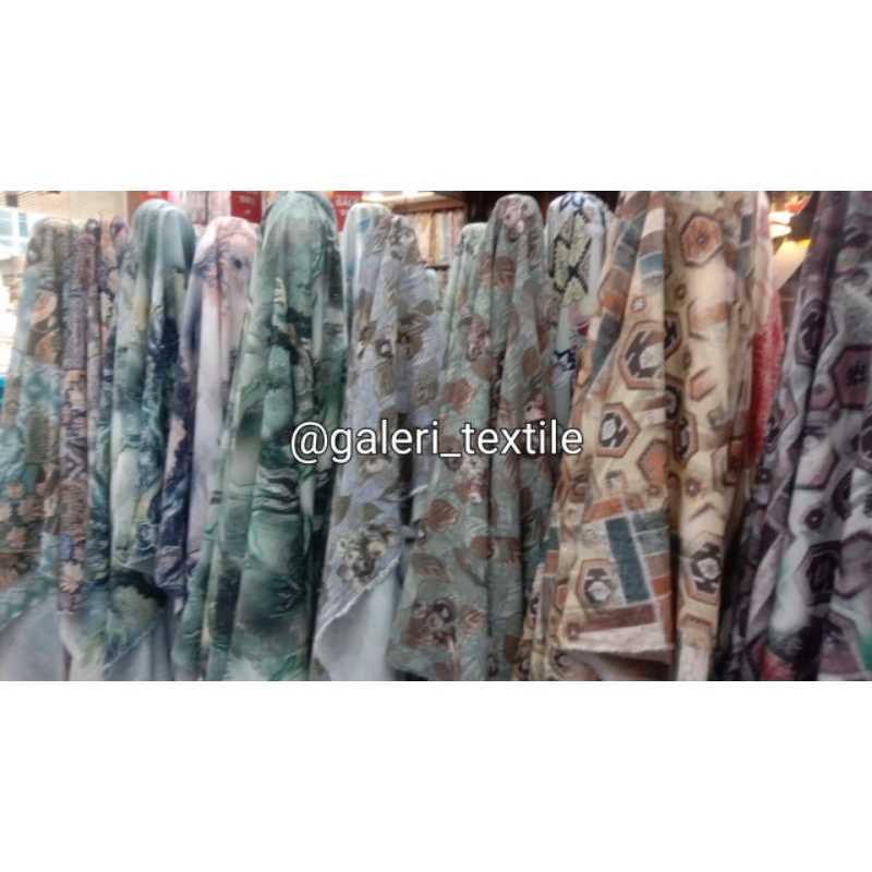 Kain Satin Armani Motif Original [ Harga Persetengah Meter (0,5mtr) ]