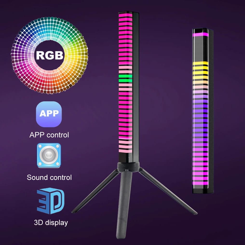 Lampu Bar RGB 3D Strip Spectrum Music Sound Control LED Rythm Lights