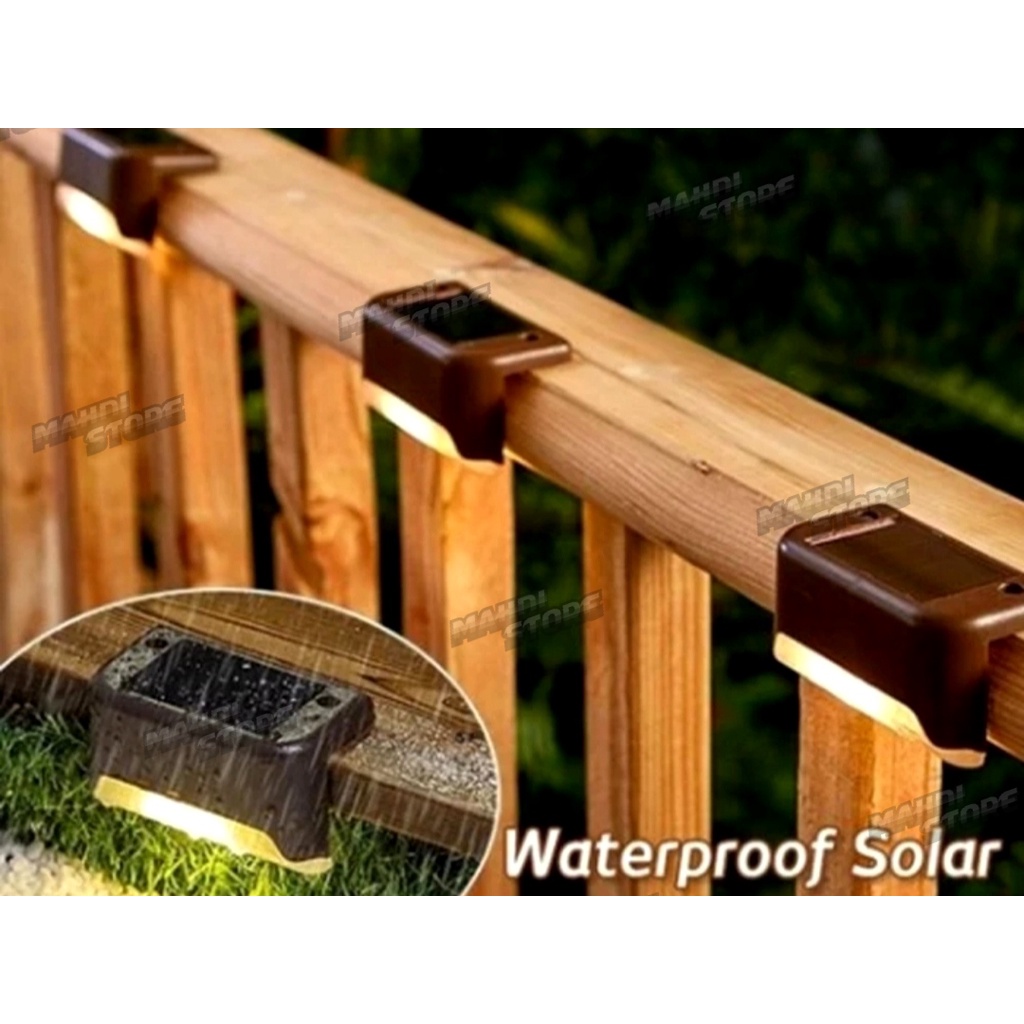 LAMPU HIAS TAMAN TANGGA DINDING TEMBOK PAGAR JALAN PANEL TENAGA SURYA SOLAR CELL WATERPROOF