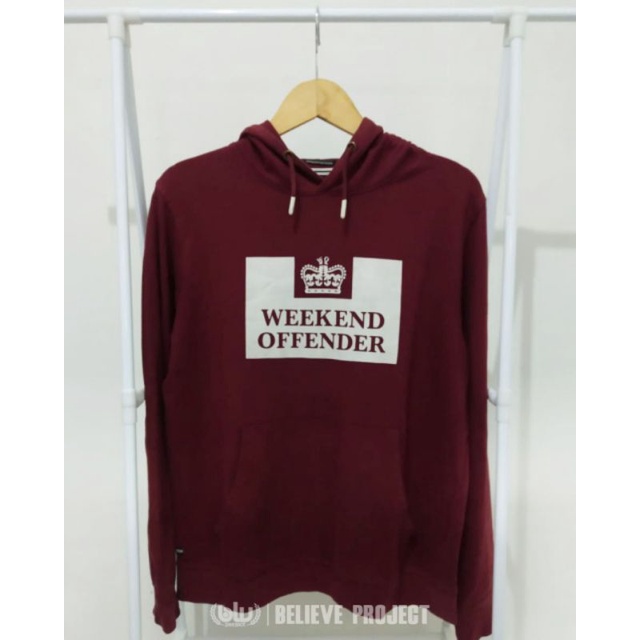 Hoodie Weekend Offender Maroon Original