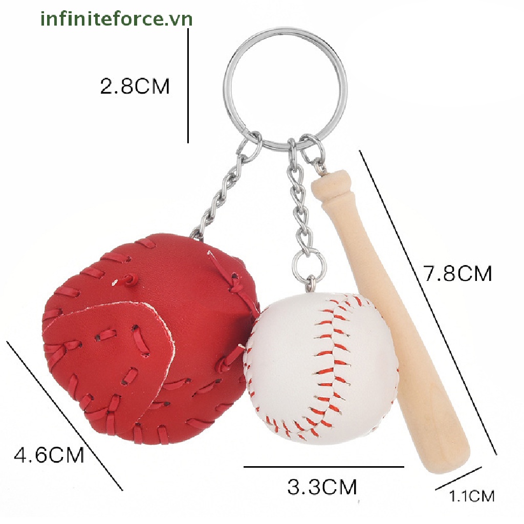 [INVN] Sarung Tangan Baseball Mini Tiga Potong Gantungan Kunci Gantungan Kunci Mobil Hadiah Untuk Wanita Pria Hadiah [VN]