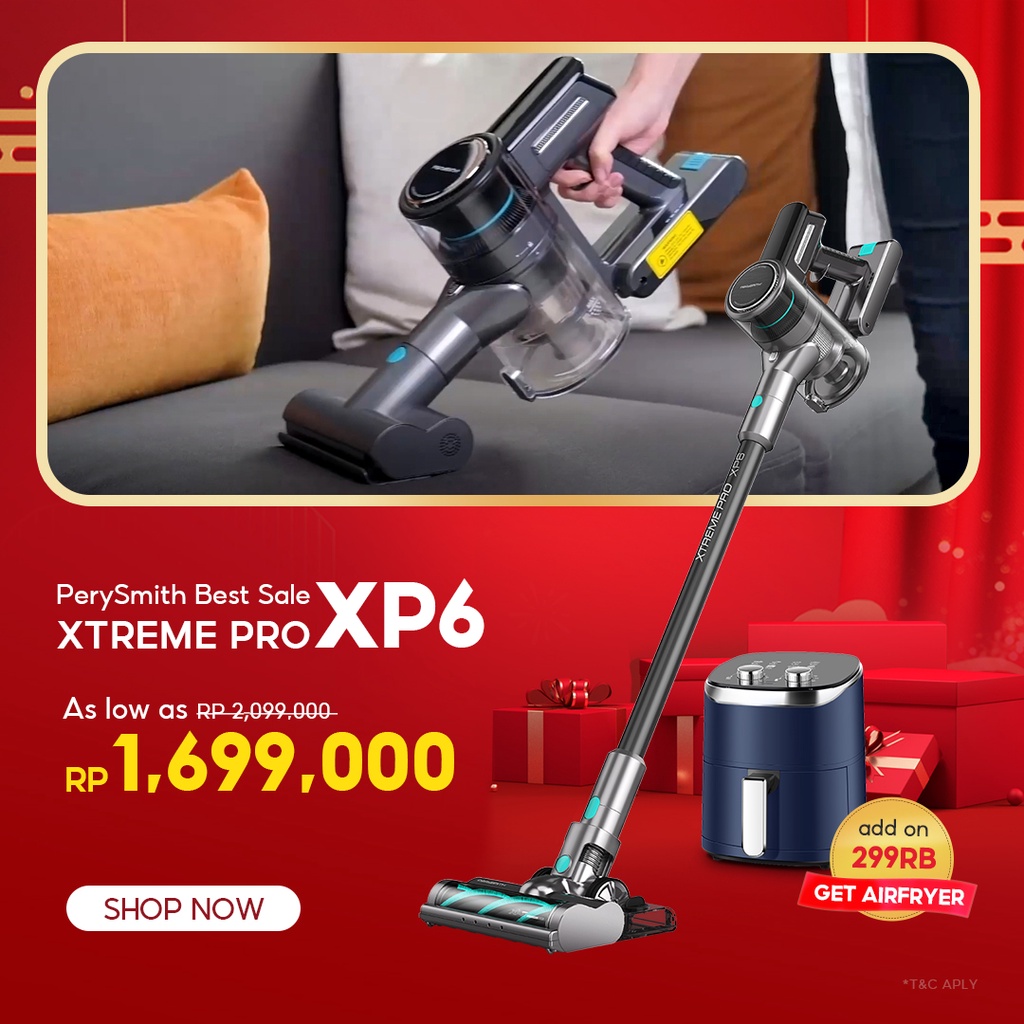 Jual PerySmith XP6 Cordless Vacuum Cleaner Handheld 3in1 Home