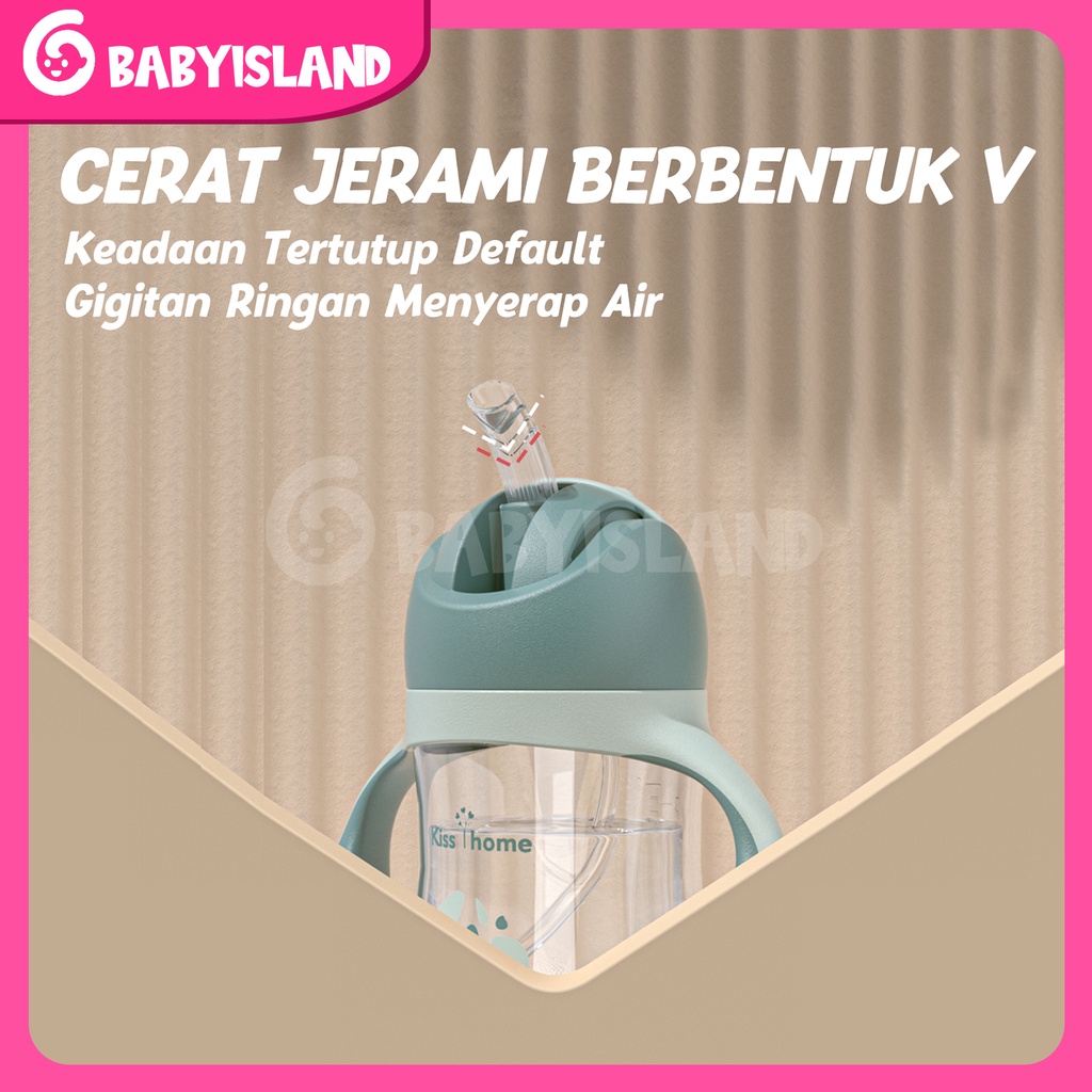 1 Cangkir 3 Botol Minum Bayi Sedotan Anti Tumpah BPA Free Tali Panjang Botol Minum Anak Cangkir Pelatihan Sippy Portabel