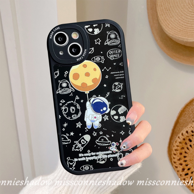 Redmi 9A 9T 9 10 10C 10A 9C PO CO M3 X3 NFC Pro Redmi Note 10 10Pro 11Pro+ 10s 11 11s 8 9 9Pro 9s 8Pro Mi 12 11 12X 11Lite 11T Pro Trendy Cartoon NASA Astronaut Space Soft Cover