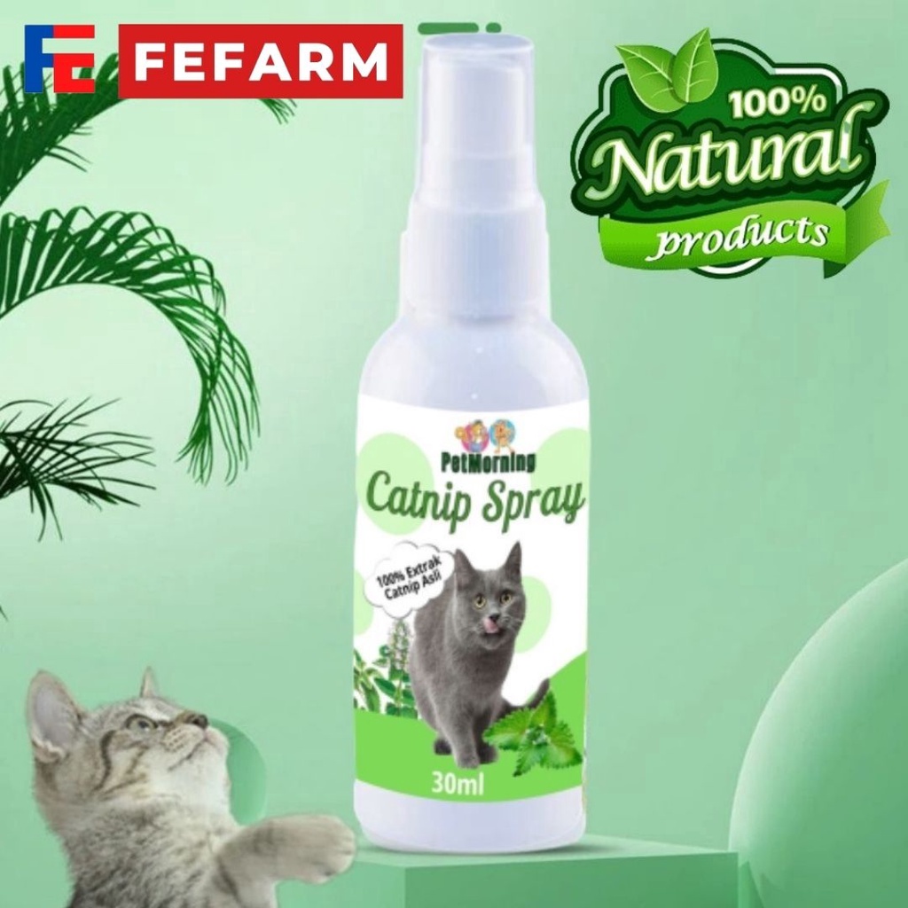 CATNIP SPRAY 30 ML - Catnip Kucing Catnip Cair Cat Mint Penghilang Stress Kucing Cats FEFARM