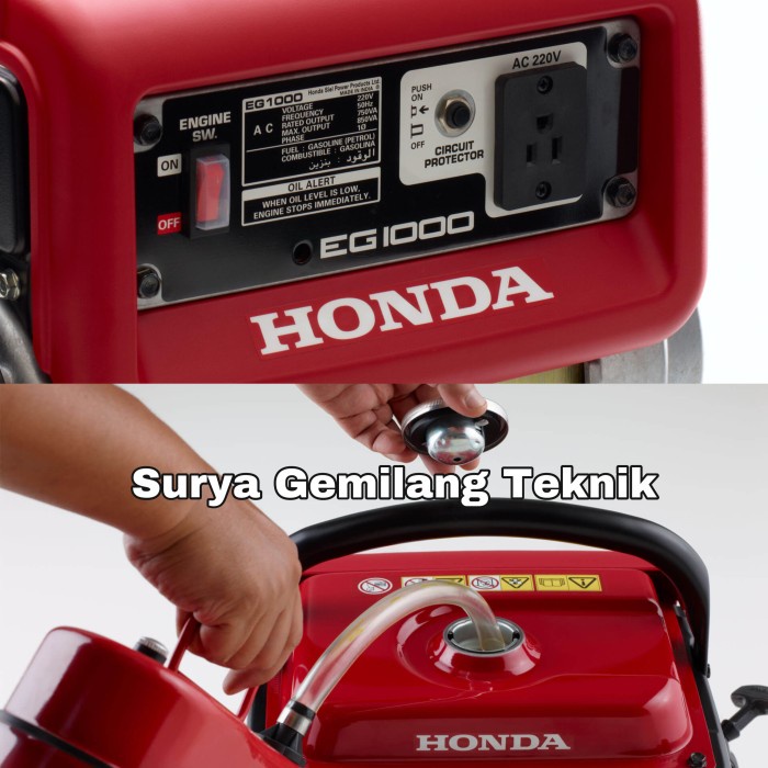 Genset / Generator Set Portable Bensin Honda Eg1000 (800 Watt) Eg 1000