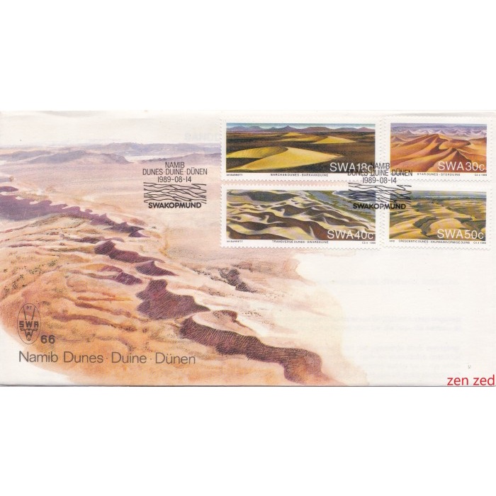 

A686 Prangko South West Africa FDC 1989 Namib Desert Sand Dunes 1 Pcs