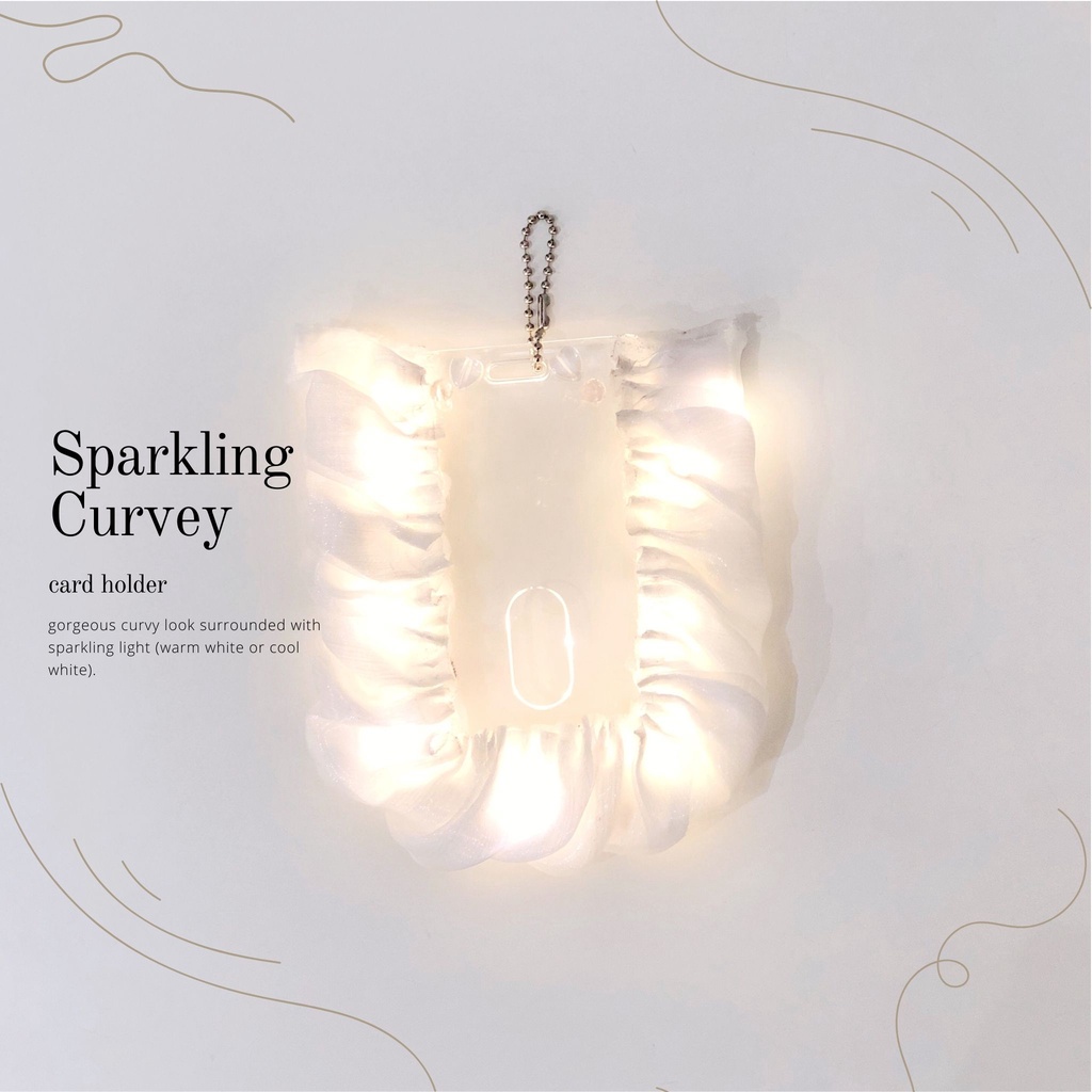 

Sparkling Curvey Card Holder Acrylic | ID Card Holder | Toploader
