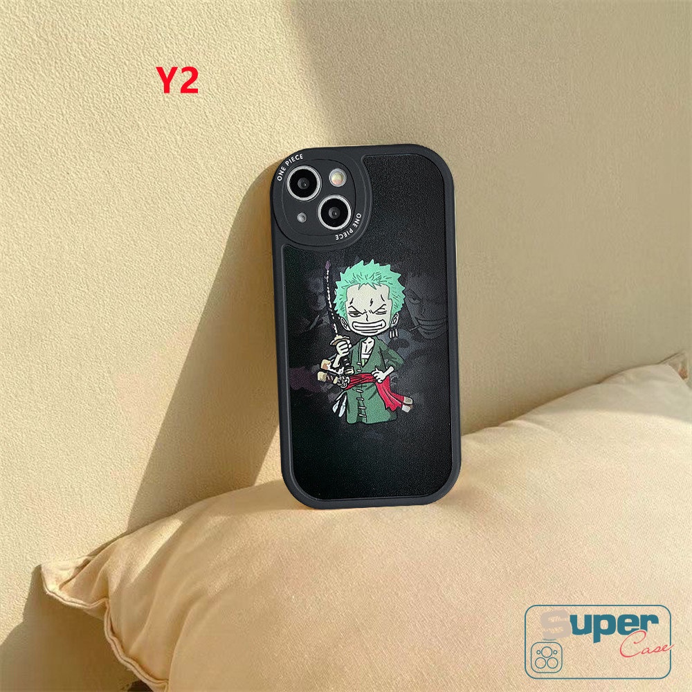 Case Kartun One Piece Kompatibel Untuk IPhone 6s 8 6 7 Plus 11 Pro MAX XR 14 13 12 Pro Max14 Plus X XS MAX Se2020 Luffy Zoro Lucu Shockproof Soft Tpu Phone Cover