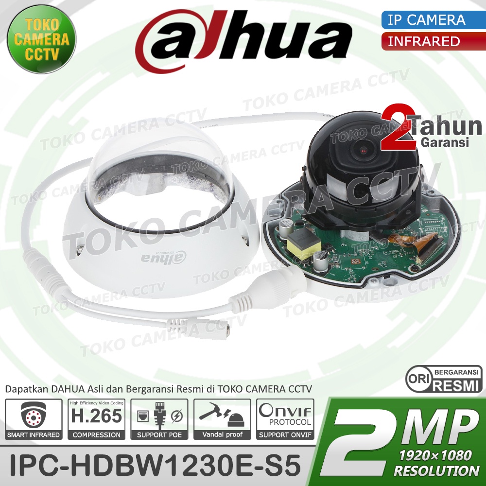 IP CAMERA 2MP DAHUA IPC-HDBW1230E-S5 IP KAMERA CCTV DOME POE