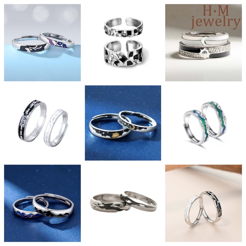 Pangeran Kecil Dan Mawar Cincin Pasangan Epoxy Sumpah Cinta Abadi Ornamen Pria Dan Wanita Teman Hadiah Hari Valentine