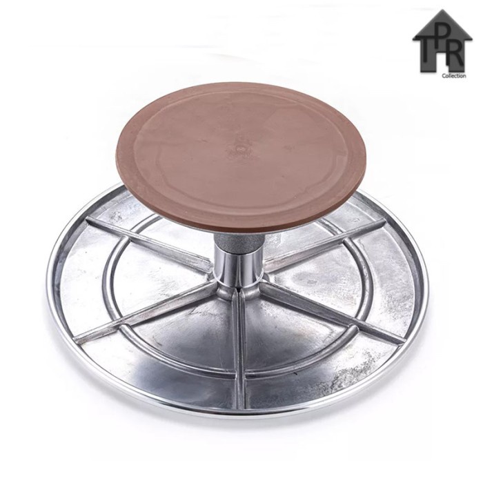 Piring Putar Untuk Hias Bolu Cake Turntable Alum Alloy 12&quot; - Premium