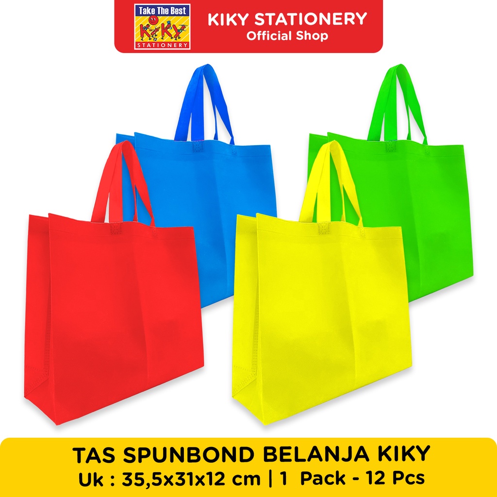 

KIKY Tas Spunbond Belanja (Uk. 35,5 x 31 x 12 cm) - 1 Pcs