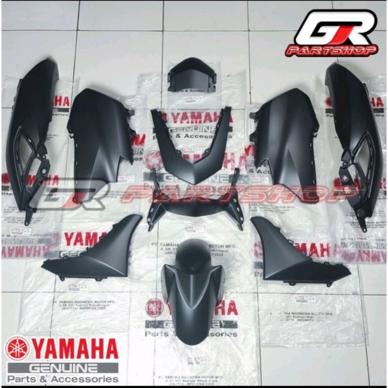 COVER BODY HALUS FULLSET NEW NMAX HITAM DOFF HALUS B6H-P8 ORIGINAL YAMAHA PAKET BODI FULSET FULL FUL