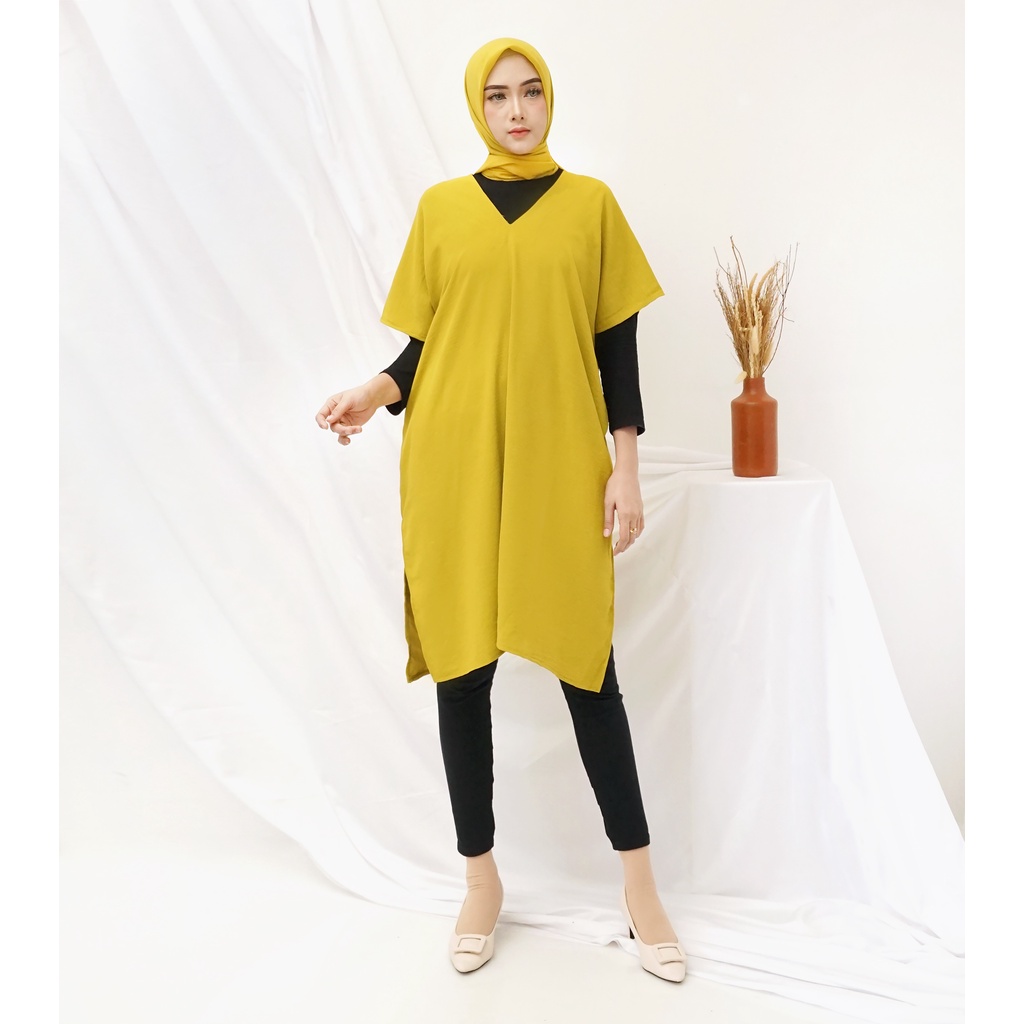 GR TUNIK NAGITAA BAHAN CRINKLE IMPORT LD140CM