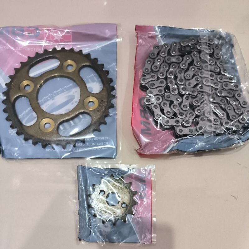 GIRSET GIR PAKET DRIVE CHAIN KIT BAJA 428H SUPRA FIT NEW CBM