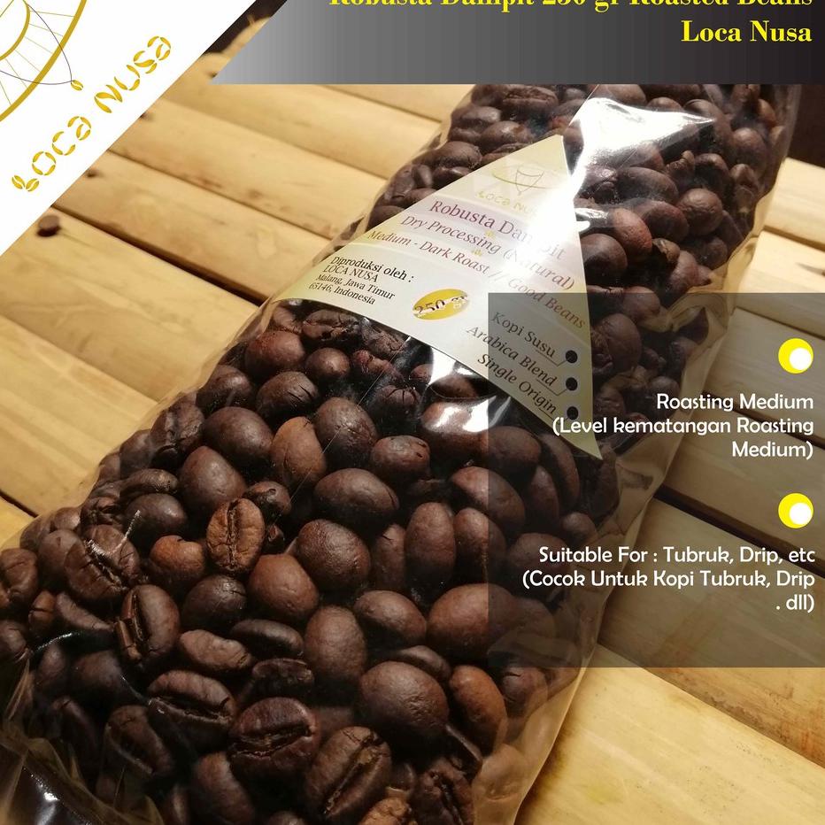 

✩ Loca Nusa Roast Bean Robusta Dampit 250 gr ㅊ