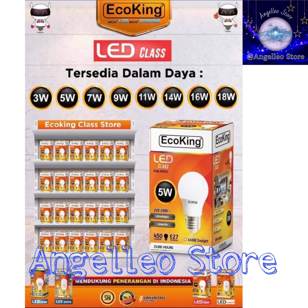 Lampu LED EcoKing~BULB~Ecoking Class~5 Watt~Satuan