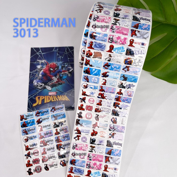 

LABEL NAMA STIKER NAMA PREMIUM SPIDERMAN ORI TW WATERPROOF