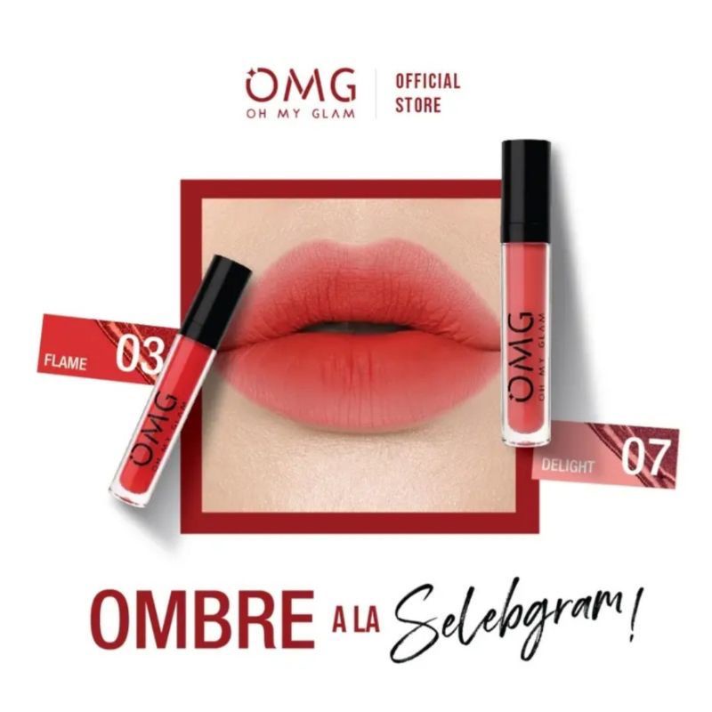 Paket Ombre Lips OMG | Lipcream OMG Ombre Coffee Edition| Lipcream OMG | Ombre OMG Lip Cream | Ombre Lips OH MY GLAM MATTE