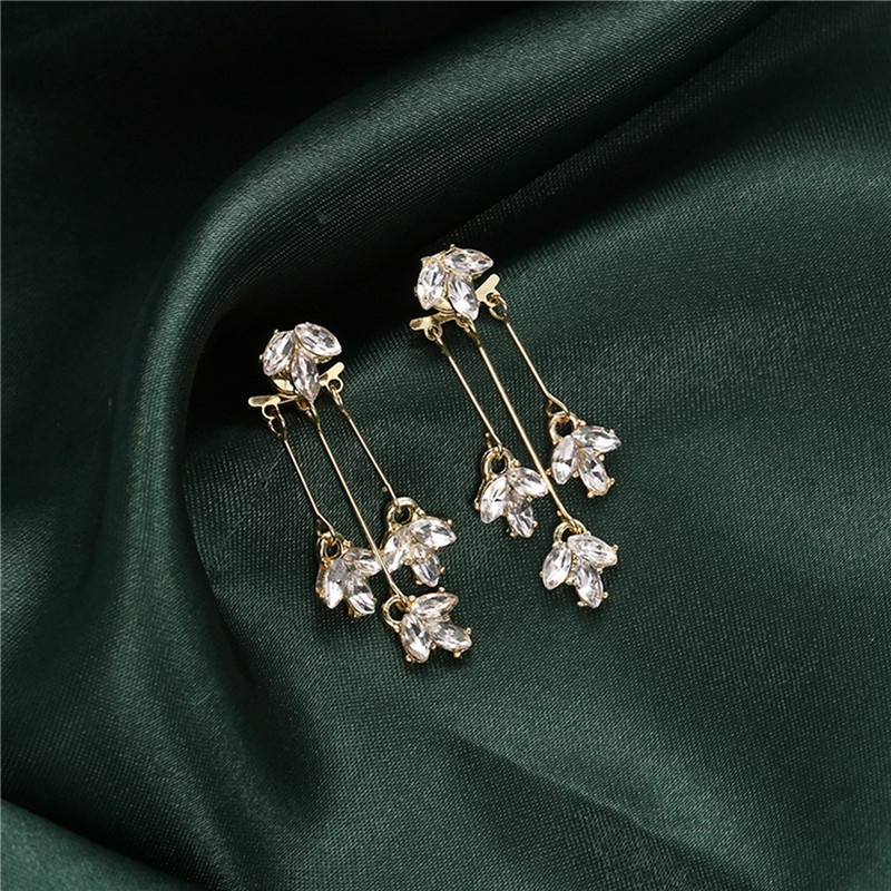 1pasang Fashion Earing Ear Jewelry Anting Stud Telinga Daun Untuk