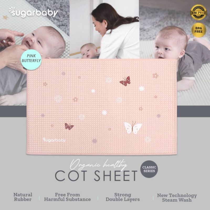 Sugar Baby Organic Healthy Cot Sheet / Perlak Karet Organik / Sugarbaby Perlak Bayi